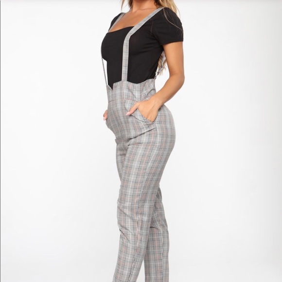 high rise suspender pants